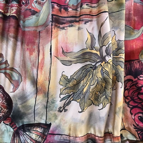 ✨Vintage 1980’s Platinum Dorothy Schoelen Floral Skirt, Sz12 - Picture 4 of 6